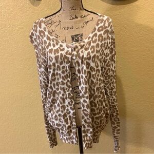 George leopard print, button up cardigan, XXL, like new | offer in description